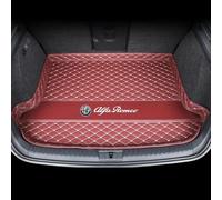 DOFFO Tailored Car Boot Mats for Alfa Romeo Giulia (952) Veloce AWD 2016-2022,leather Rear Trunk Liner Cargo Tray Floor Carpet Guard Cover Pad Accessories,F-Wine Red