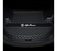 DOFFO Tailored Car Boot Mats for Alfa Romeo Giulia (952) Veloce AWD 2016-2022,leather Rear Trunk Liner Cargo Tray Floor Carpet Guard Cover Pad Accessories,A-Black Beige