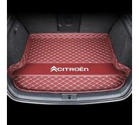 DOFFO Tailored Car Boot Mats for Citroen C4 PICASSO 2014-2018 (5-seats),leather Rear Trunk Liner Cargo Tray Floor Carpet Guard Cover Pad Accessories,C-Wine Red