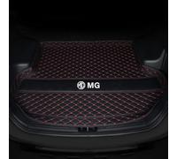 DOFFO Tailored Car Boot Mats for MG ZS (Gasoline/EV) 2017-2024,leather Rear Trunk Liner Cargo Tray Floor Carpet Guard Cover Pad Accessories,B-Black Red