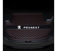 DOFFO Tailored Car Boot Mats for Peugeot 3008 GT Line 2019 2020 2021 2022 2023,leather Rear Trunk Liner Cargo Tray Floor Carpet Guard Cover Pad Accessories,B-Black Red
