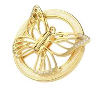 Doflyesky 2024 Upgrade Magnetic Phone Grip, Butterfly Phone Grip Holder Finger Kickstand, Adapter Ring for MagSafe Included, Gold, Compatible with iPhone 16/15/14/13/12 Series