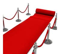 dofopo Red Carpet Runner 1 x 15 m Party Wedding VIP Event Reception Fair Rug Non-Slip Aisle Runner Sold by the Metre