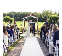 dofopo White Wedding Rug 100 x 1000 cm Rug White 2.5 mm Thick Aisle Runner Event Runner for Indoor and Outdoor Use