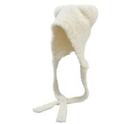 DOFOTAWN Winter Cute Super Soft Bear Ears Knit Hat Ear Flap Crochet Beanie Hat…, White, One Size