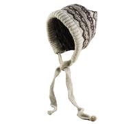 DOFOTAWN Women Winter Peruvian Cover Ears Beanie Hat Vintage Slouchy Ski Snow Hat Crochet Beanie for Christmas, Beige-1, One Size