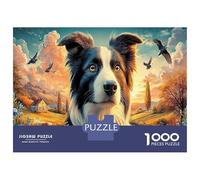 Dog 1000Pieces JigsawPuzzlesAsian Boat KidsforAdult Challenging Brainteasing Age12+byth Challenging The Impossible Difficult Game Uncover The Puzzle 52x38cm/1000pcs