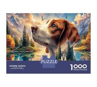 Dog 1000Piecess JigsawPuzzleGolden Retriever Lake KidsforAdult Challenging Brainteasing Age12+byth HomeDecoration Uncover The Puzzle 70x50cm/1000pcs