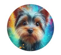 Dog 120 Piece Round Jigsaw Puzzle Science Fiction Animal Shape Family Bonding Educational Puzzle Stress Relief Gift Idea Home Decor Whimsical Design 120 PCS