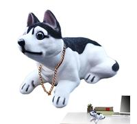 Dog - 15x8x6.5cm Resin Shaking Head Figure, Cute Dashboard Ornament, Nodding Novelty Decor, Solar Powered Vehicle Dashboards Decoration | Creative Gift For Car Enthusiast Friend Family