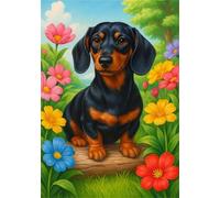 Dog 300 Piece Jigsaw Puzzles for Adults, Colourful, Challenging & Brainteasing Adult puzzles 300 Pieces Flower, Fun jigsaws for The Whole Family 16x11 inch