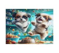 Dog 500 Pcs Jigsaw Puzzles Science Fiction Puzzles for Adults Teens Brain Game Fun Family Game Team Building Stress Reducing Autumn Thick Cardboard 500 PCS