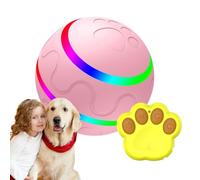 Dog Active Rolling Ball - Rechargeable Silicone Interactive Dog Toy Ball, LED Light Self Moving Pet, Waterproof Smart Play Toy | Remote Training Entertainment For Pet Shop Home Cattery Indoor Use