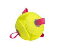 Dog Activity Ball with Handles, ETPU Interactive Pet Toy for Tugging, Carrying and Indoor Rolling Time Daily Pet Pull Ball Tug Handles ETPU Play Chew Rolling Enrichment Rope Knot Football Texture Grip