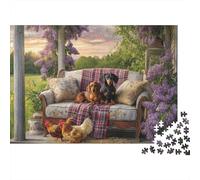 Dog Adorable Dog Large Scale Puzzles Suitable for Adults, Children And Teenagers with High Difficulty And Unique Shapes 300pcs (40x28cm)