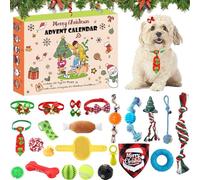 Dog Advent Calendar 2024, Advent Calendar for Dogs with 24 Dog Toys Christmas, Dog Advent Calendar with Balls, Feather Toys and Bells, 24 Days Surprises for Dog Lovers (24 Pieces)