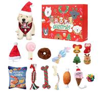 Dog Advent Calendar 2025, 12 Days Pet Toy Christmas Countdown Calendar with Chew Ropes Toys Squeaky Balls Teething Toys for Xmas Small Large Puppy