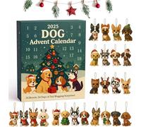 Dog Advent Calendar 2025, 2025 Funny French Bulldog Advent Calendar, 24 Dog Breeds Christmas with Reusable Ornaments, for Dog Lovers Pet Parents and Families