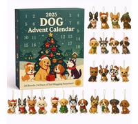 Dog Advent Calendar 2025 - 24-Day Christmas Countdown with Cute Pug & Golden Retriever Ornaments, Reusable Puppy Ornaments for the Christmas Tree, Gift for Families, Pet Parents & Dog Lovers (C)