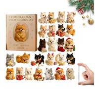 Dog Advent Calendar 2025, 24 Days of Christmas Countdown with 24pcs Acrylic Hanging Ornaments, Charming Christmas Countdown Calendars Gift Box for Bird Dog Enthusiast