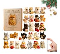Dog Advent Calendar 2025, 24 Days Wildlife Christmas Countdown with 24 Acrylic Ornaments, 2D Christmas Hanging Decorat Tree