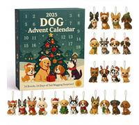 Dog Advent Calendar 2025,Dog Treat Advent Calendar 2025 with 24Pcs 2D Festive Breeds Ornaments,24 Days Holiday Countdown Pet Festive Labrador A-dvent C-alendar for D-og Lovers Pet Parents and Families