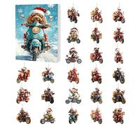 Dog Advent Calendars 2025,24 Days Advent Dog Pendant Christmas Calendar,24PCS 2D Cute Acrylic Ornaments Christmas Tree Decorations,Funny Gifts for Pet Parents and Families Holiday Decor (C)