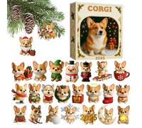 Dog advent-calendars 2025,advent-calendars For Pets,24 Day Toy 2D Decor Ornament,Reusable Ornaments For Kids Toddler Teen Adult Boy Girl Women Men Family Vacation Holiday Classroom Desk Wall Tree
