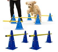 Dog Agility Course Backyard Set Hurdle Cone Exercise Kit | Dog Obstacle Course for Backyard Garden Park Beach Camping Hiking Indoor Outdoor
