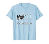 Dog Agility T Shirt - Weekend Pole dancer with a Collie T-Shirt