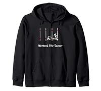 Dog Agility T Shirt - Weekend Pole dancer with a Sheltie Zip Hoodie