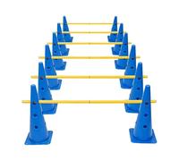 Dog Agility Training Hurdle Cone Set, Training Obstacle Cone Set, 20 Inches Dog Agility Hurdle Bar, Material Cones with Stable Base, Equipment with Sport Style, Obstacle Course for Indoor Outdoor