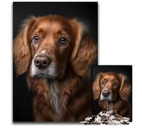 Dog AI Generative1000 Piece Jigsaw Puzzles for Adults Wooden Puzzles Birthday Gift Idea Challenging Brain Teaser Game 1000 PCS(75x50cm)