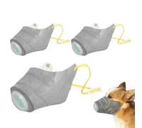 Dog Air Filter Mask - Reusable Muzzle Filter for Puppy | 3 Pieces Soft Fit Pet Face Cover Adjustable for Walking Running Hiking Breathing