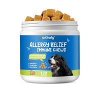 Dog Allergy Relief Treats, Dog Allergy Relief, Itchy Dog Skin Relief, Soothe Itchy Paws, Eyes, Ears, Skin - Stop Itching, Licking, Scratching - Chicken Flavor 120 Count