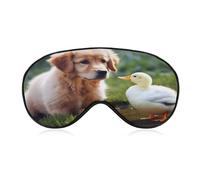 Dog and A Duck Eye Mask, Side Sleeping Mask Light Blindfold Sleeping Mask Nose Pad and Elastic Band for Children Women and Men