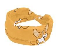 Dog and Bone Women's Wide Hairbands, Soft Turban Headband, Non Slip Head Wraps, Elastic Sweat Yoga Workout Headband Cross Knotted Hairwrap Bandana