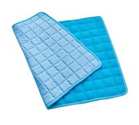 Dog and Cat Cooling Mat, Large Reversible Quilted Ice Silk Bed Pad with Bound Edges, Foldable Summer Crate Kennel Sofa Floor Cover for Indoor Outdoor Travel Use, 80 x 110 cm