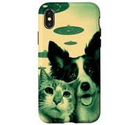 Dog and Cat Selfie Unidentified Flying Object Ufos Case for iPhone X/XS