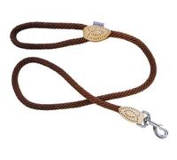 Dog and Co Supersoft Rope Slip Lead - Brown - 8mm - 60"