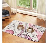 Dog And Paris Towe Pet Feeding Mat Bowl Mat Dog Mat Suitable For Dogs Cats Specific Pads Feeder