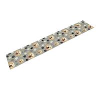 Dog And Paw Farmhouse Style Table Runner for Kitchen Dining Decor, Living Room Coffee Table And Office