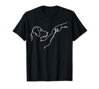 Dog And People Punch Hand Dog Man Friendship Bump Dog's Paw T-Shirt