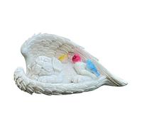 Dog Angel Figurine,Memorial Animal Sculpture with Solar Light - Waterproof Resin Outdoor Dog Statue - for Lawn Garden Porch Patio Balcony Landscape
