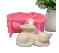 Dog Angel Silicone Mold | Silicone Animal Mold for Candle Making | Sleeping Cat with Wings Silicone Mold, Wax Epoxy Resin Casting, Handmade Mould, Creative Cute Silicone for Home Decor