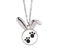 dog animal claw print protect animal Rabbit Necklace Pendant Bunny Animal Jewelry Gift