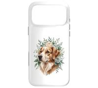 Dog Animal Flower Portrait with Botanical Elements Case for iPhone 17 Pro Max