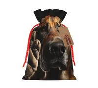 Dog Animal Pet Paw Print Drawstring Gift Reusable Eco-Friendly Bags Pouches For Birthday Party Favors