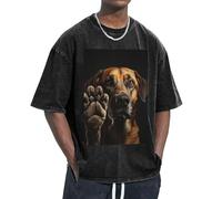 Dog Animal Pet Paw Print T-Shirt Moisture-Wicking Properties Maintaining Ease Movement Laid-Back Lightweight