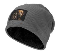 Dog Animal Pet Paw Print Waffle Pullover Hat Winter Headwear for Snow Hiking Camping Indoor Outdoor Use